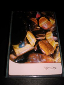 crystal oracle cards, tiger's eye,  calm and clarity