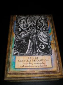 orcle cards, god of conflict resolution, walk away